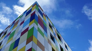 Multi-colored building