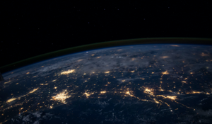 night time view of earth from space hero image