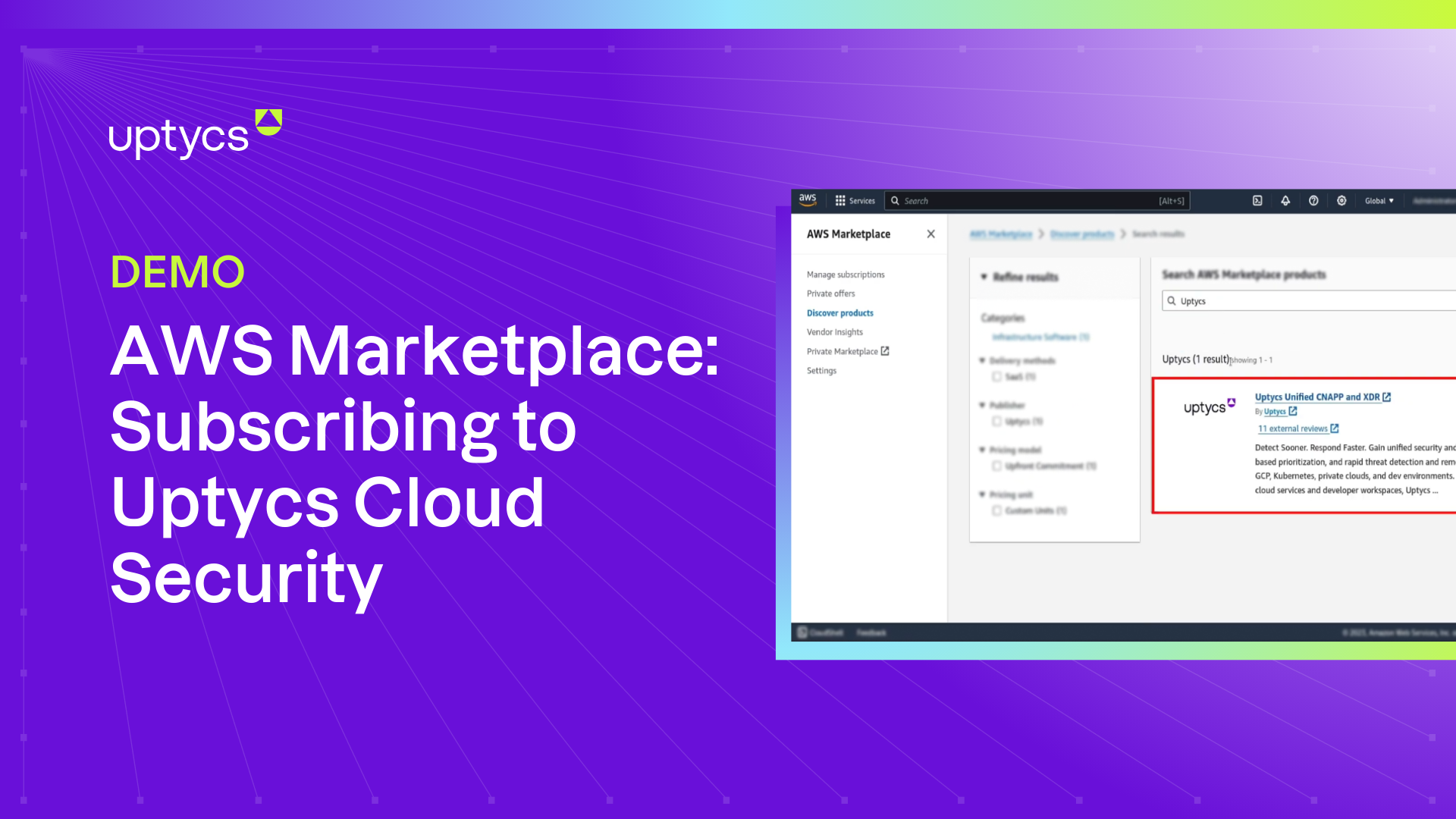 AWS Marketplace_ Subscribing to Uptycs Cloud Security _Video Thumbnail