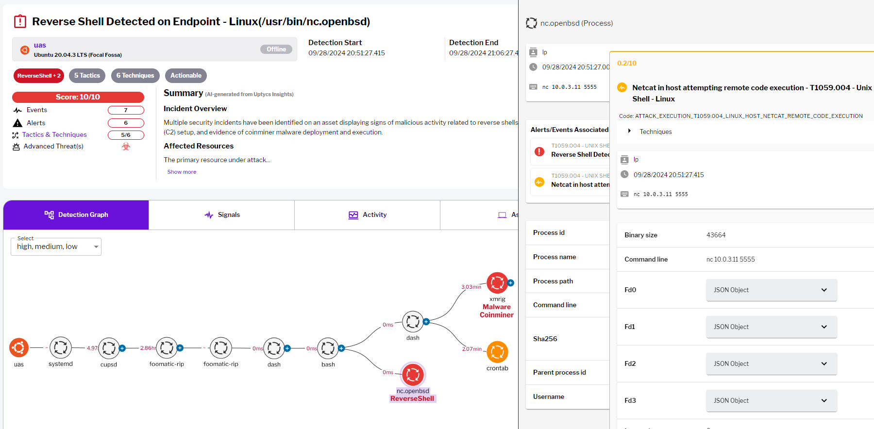 Fig 11. Detection view in Detect mode