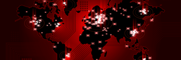 digital world map of cyberattacks hero image
